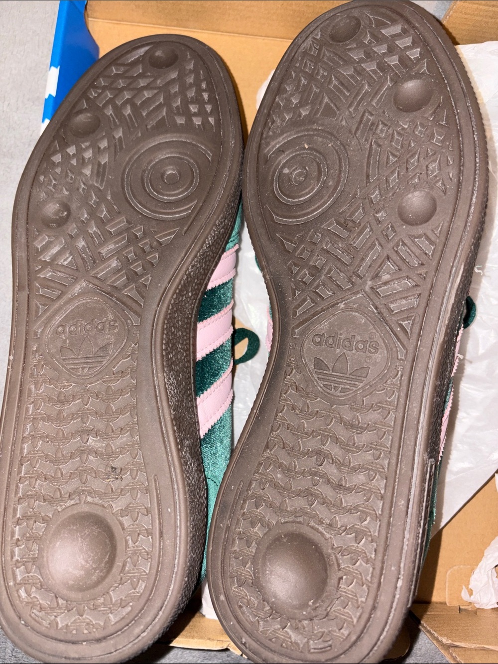 adidas Originals Green & Pink Suede Women's Sneakers - Picture 7 of 8